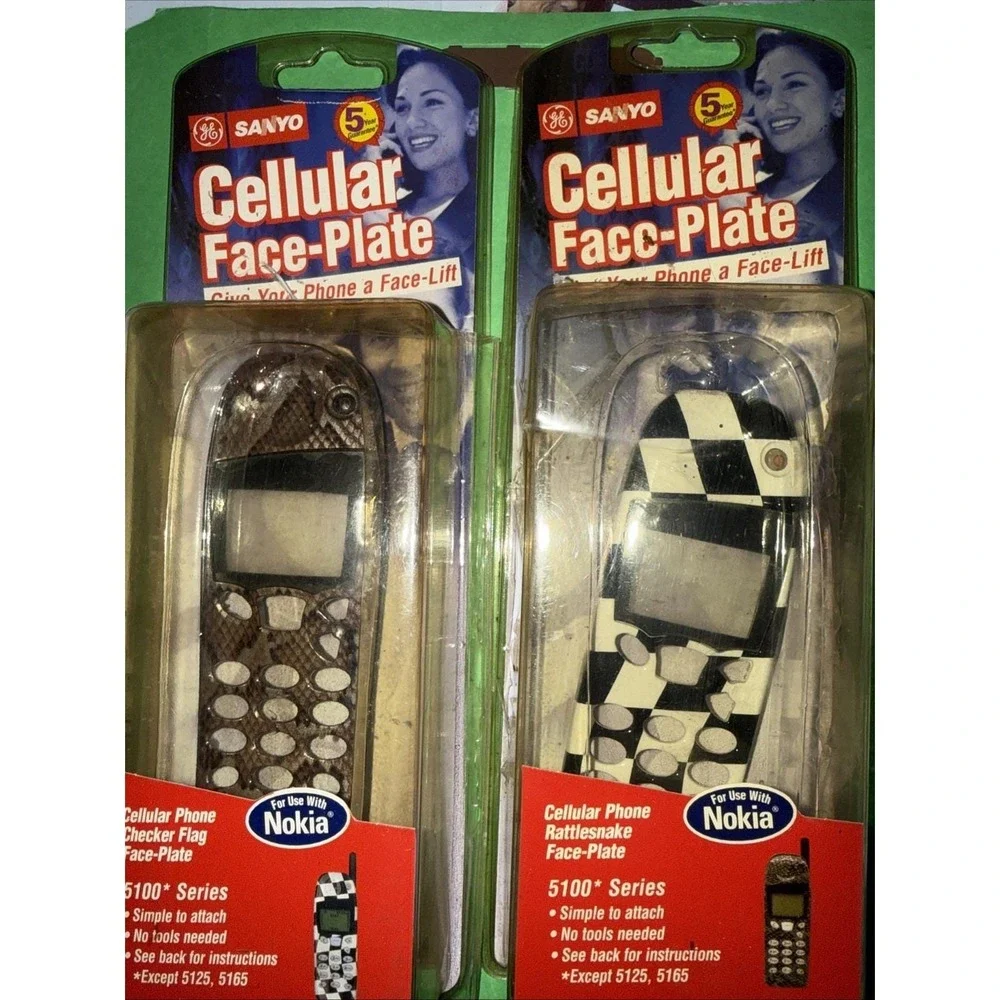 Nokia 5100 Series Faceplate Cover‎ Checker Flag& Snake Print Get Both 5484